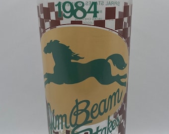 1984 Jim Beam Stakes Hi Ball Glass - Spiral Stakes Winners from 1972-1983 Spiral Spring Festival Association