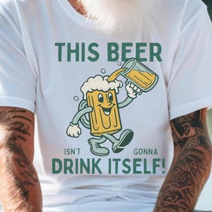 Funny Beer Tee for Beer Lovers Unisex Jersey Short Sleeve T-Shirt Craft Beer Apparel Bar Crawl Shirt Gifts for Him Beer Stein Shirt Vintage