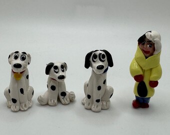 Itty Bitty 101 Dalmatian Disney Handmade and Hand Painted Clay Figurines