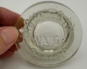 Mountain Spring Water Glass Top 25 Inches Glass Water Jug Topper Vintage
