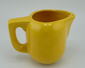 Yellow Mid Century Miniature Creamer Pitcher