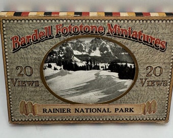 1923 Rainer National Park Washington Bardell Fototone Miniatures 20 Photos with Descriptions