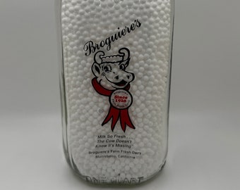 Broguiere's Milk Bottle One Quart Operation Desert Storm Montebello, California