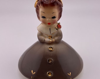 1950s Josef Original California March American Beauty Series Mushroom Shape Figurine