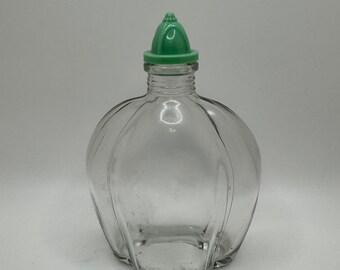 Vintage Unique Perfume Bottle with Beautiful Turquoise Lid