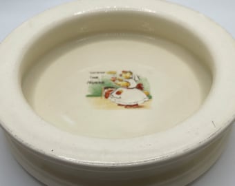 Nanny the Nurse Childs Pottery Bowl Chicken Hen Vintage