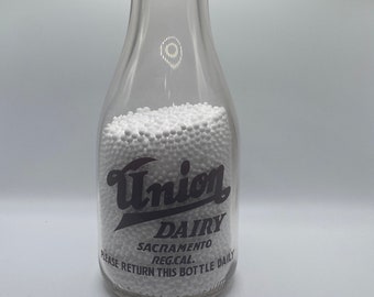 Union Dairy Milk Jug Sacramento Reg. Cal. Vintage