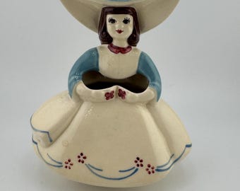 Vintage Goldammer Ceramics Girl Planter 1940s San Francisco