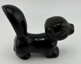 Vintage Redware Pottery Skunk Figurine