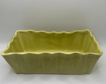 Camark Planter Yellow/Green with Fluted Sides MCM