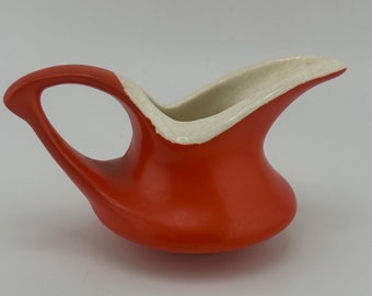 Orange Mid Century Miniature Creamer Pitcher