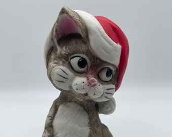 Jasco Cat Kitten Christmas Bell Taiwan - Vintage