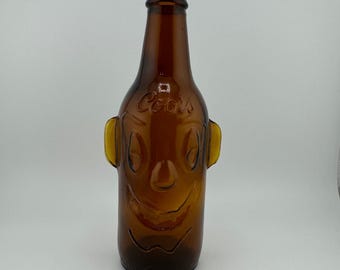 Coors Clown Face Glass Bottle Given to Employees in 1976 Vintage