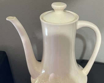 Cafetière des années 1950 Ironstone Amcrest Heritage White American Heritage fabriquée au Japon