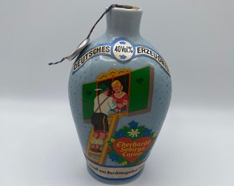 Small Blue Decanter Deutsches Erzeugnis Eberhardt Munchen Germany