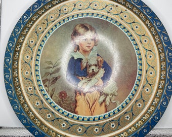MTM Elite Trays - Blue and Gold Tray - Boy with Dog made in Great Britain