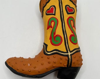 Vintage Dept. 56 Cowboy Boot Christmas Ornament