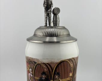 1992 Stroh's Aging Cellar Lidded Figure Stein Bavaria Collection III (3) FREE Shipping in the USA