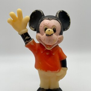Vintage Walt Disney Productions rubber Mickey Mouse speelgoed uit 1977