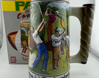 1992 Budweiser "Par For the Course" Golf Beer Stein Ceramarte FREE Shipping in the USA