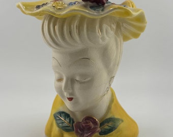 Vintage Woman Head Vase Acme Ware Japan