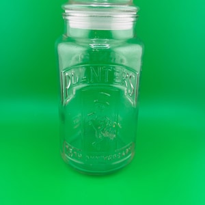 1981 Planters Peanuts 75th Anniversary Glass Jar 1906  1981