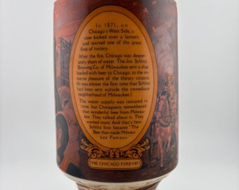 1971 Schlitz Commemorative Chicago Fire Beer Stein 12 oz  FREE Shipping USA