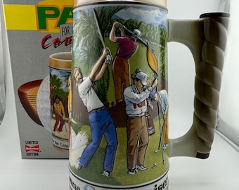 1992 Budweiser "Par For the Course" Golf Beer Stein Ceramarte Limited Edition Mug with Golf Club Grip Handle Golf Lovers Gift Barware