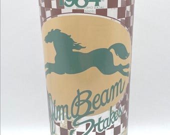 1984 Jim Beam Stakes Hi Ball Glass  Spiral Stakes Winners from 1972-1983 Spiral Spring Festival Association