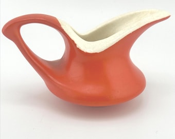 Orange Mid Century Miniature Creamer Pitcher