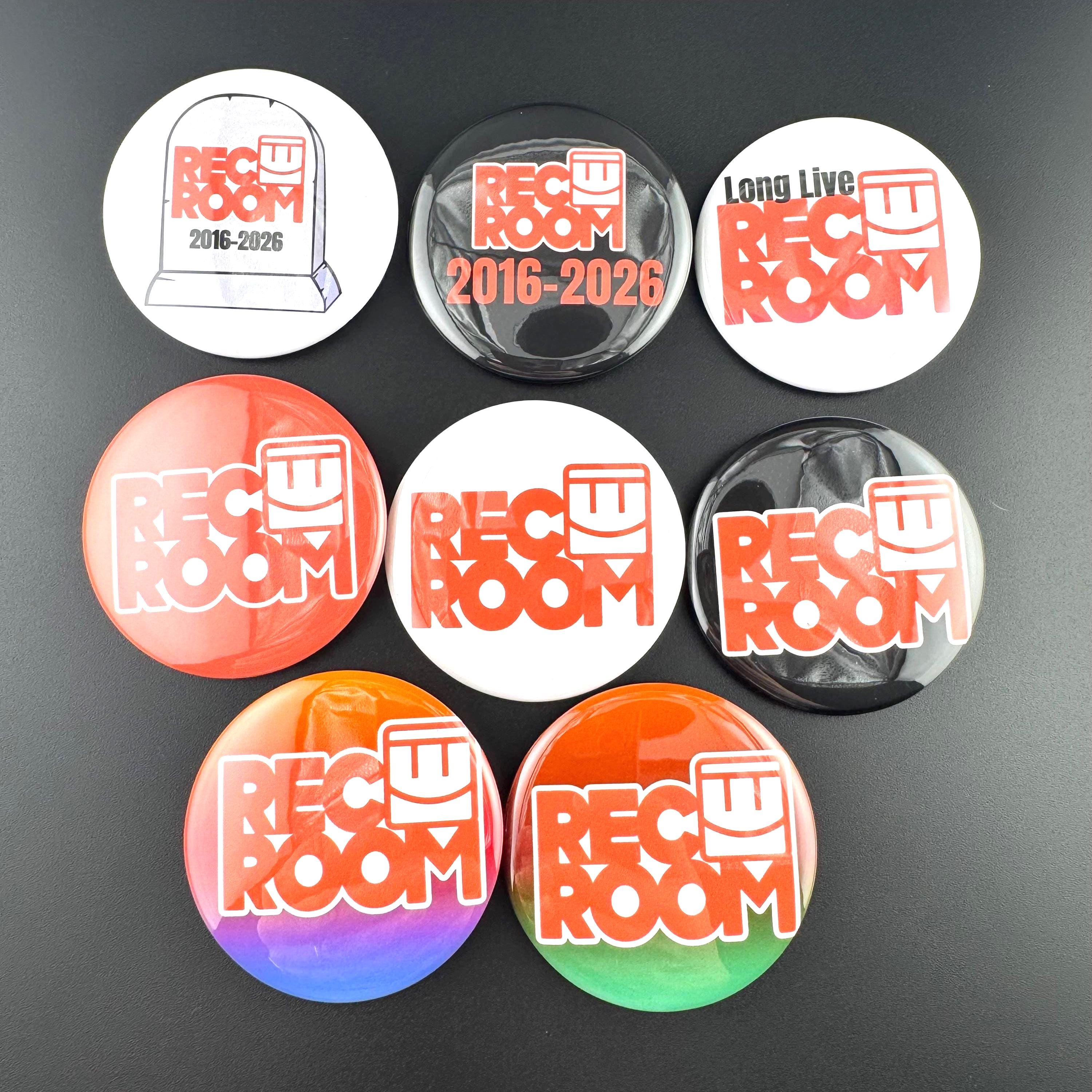 Rec Room Pinback Buttons 2.25