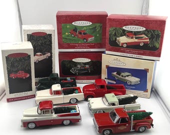 Hallmark All-American Truck Series Ornaments Vintage Hallmark Keepsake Classic Pickup Trucks Collectible Christmas Ornament Series