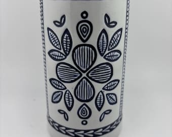 Vintage 1977 Blue Delft Beer Mug Budweiser Clover Four Leaf Pattern Beer Stein Brewery Gift Beer Collectible Barware Gift