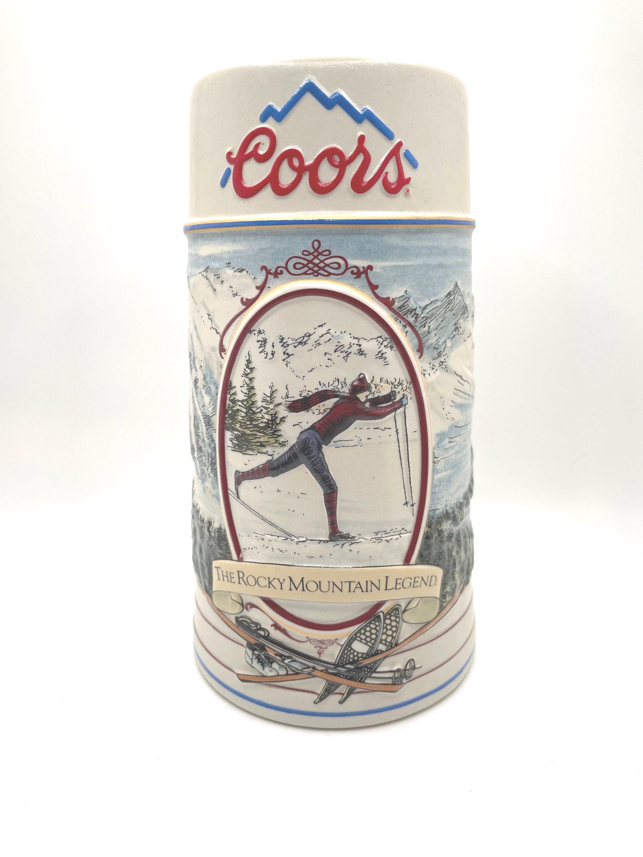 1991 Coors The Rocky Mountain Legend Skiing Stein The Rocky Mountain Legend Series Coors Brewing Company Golden Colorado FREE Shipping in US