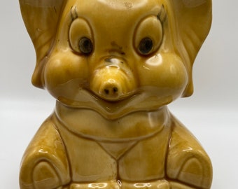 Vintage Art Craft Cartoon Elephant Planter - resembles Dumbo