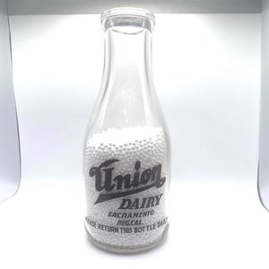 Union Dairy Milk Jug Sacramento Reg Cal. Vintage