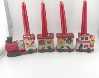 Ceramic Candle Train Christmas Around the World Stock No 54627
