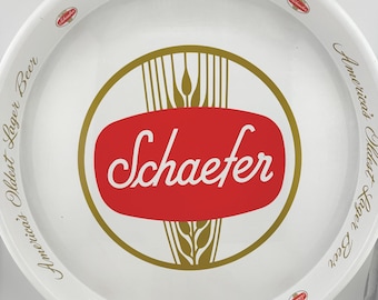Vintage Schaefer Beer Tray Advertising Metal Bar Tray F&M Schafer Brewing Company Retro Brewery Collectible Barware Display