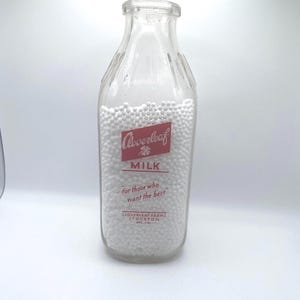 Cloverleaf Milk Bottle Cloverleaf Farms Stockton California One Quart