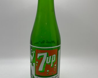 Heavy Green Glass 7Up Bottle Sacramento and Stockton