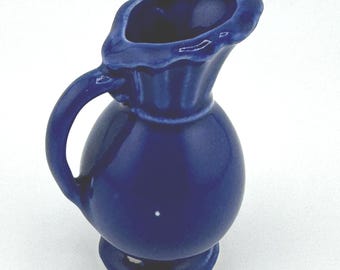 Cobalt Blue Miniature Creamer Pitcher Vintage