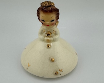 Vintage Josef Originals December Girl Figurine American Beauty Series by Muriel Josef George Made in California Birthday Month Collectible