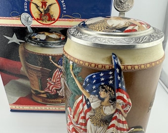 Budweiser Archive Series 1893 Columbian Exposition Beer Stein Vintage Anheuser Busch Collectible by Ceramarte