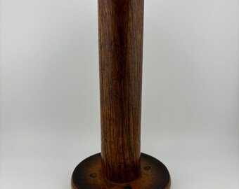 Vintage Wooden Metal Spool from New England 9" Tall