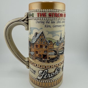 Vintage Stroh's Beer Stein Heritage Series II Brewery Collectible Beer Mug Fire Brewed German Tradition Breweriana Display Piece