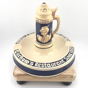 Vintage Ceramic Ashtray Luchow&#39;s Restaurant German Beer Stein Ashtray New York City German Restaurant Ashtray Gift for Beer Drinker