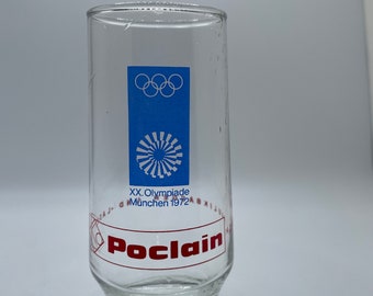 Olympic Games Munchen Germany 1972 Poclain Glass