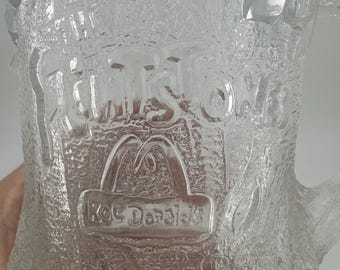1993 Flintstones McDonald's Glass Mug  Rocdonalds Treemendous Mug