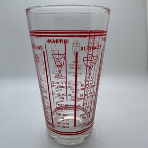 Vaso medidor y mezclador de cócteles vintage MCM