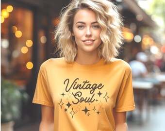 Vintage Soul Unisex Jersey Tee Retro Graphic Shirt Bohemian Style Top Gift for Music Lovers Casual Wear Vintage Inspired Clothing